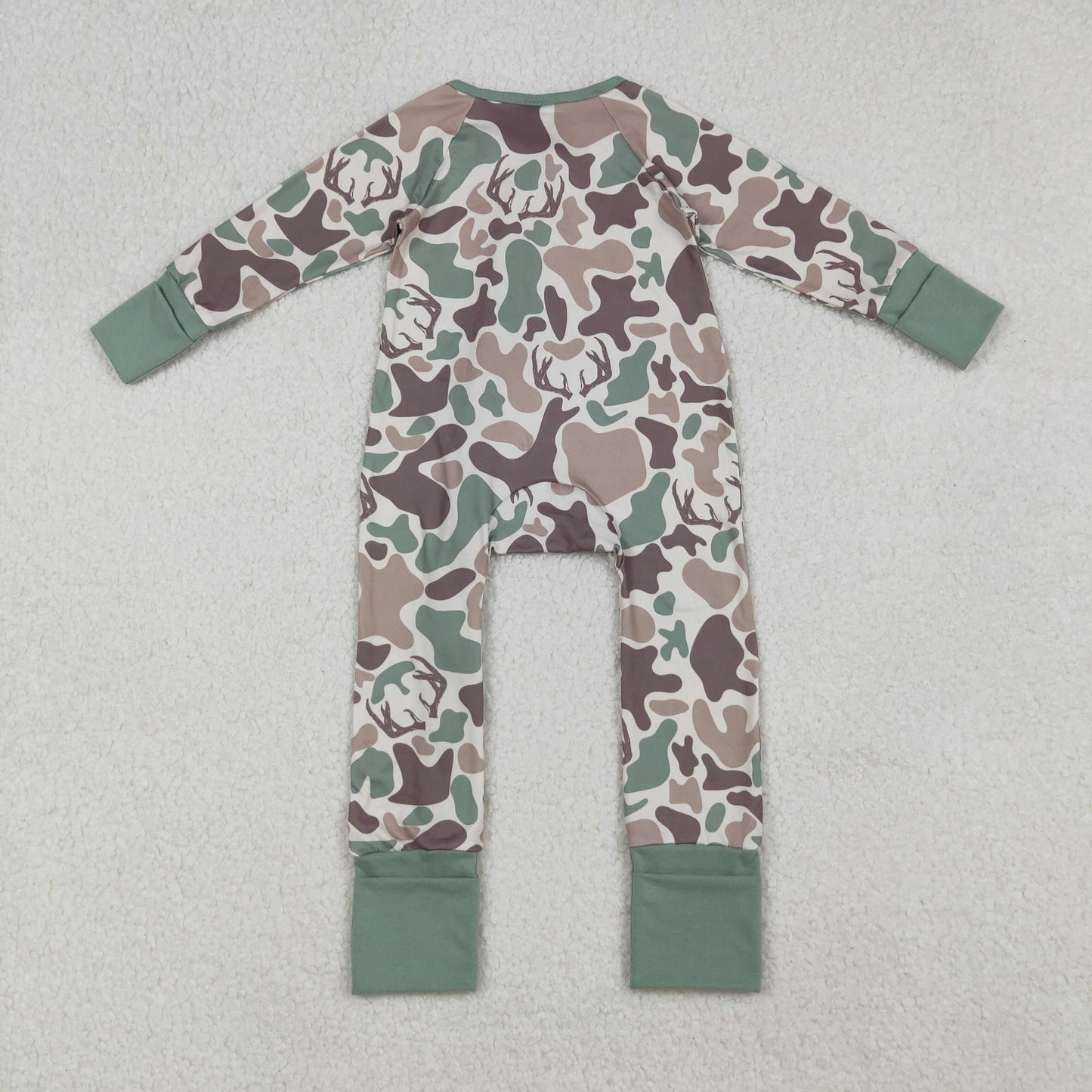 buck camo baby boy zipper sleeper baby clothing