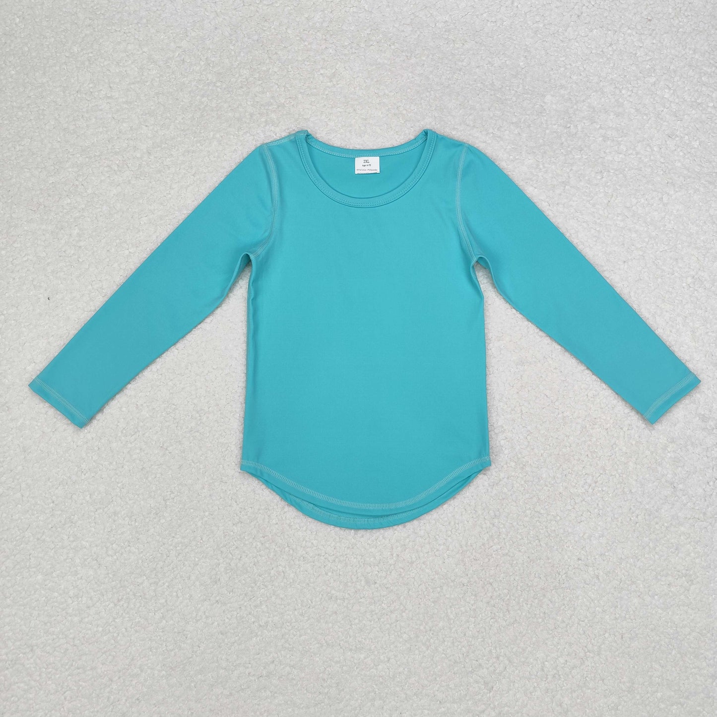 baby girl solid blue shirt activewear