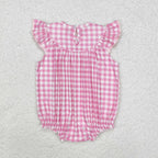 peeps embroidery pink plaid bubble easter clothes