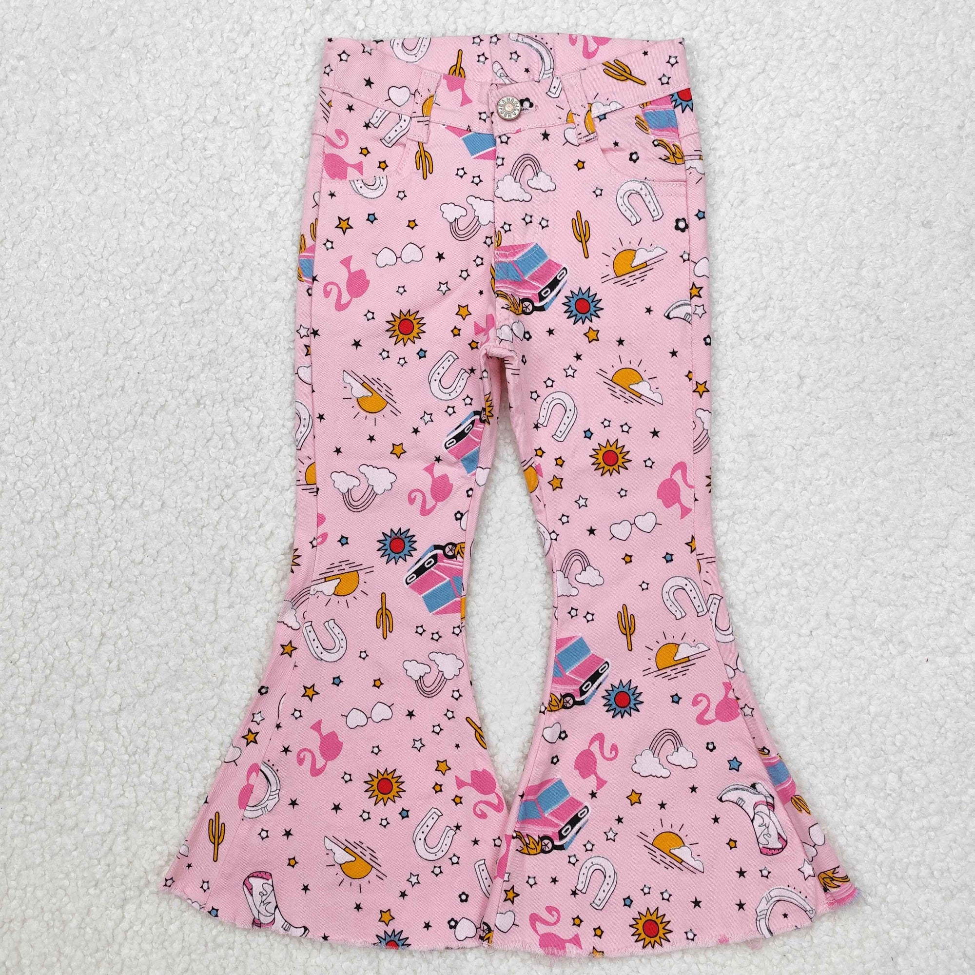 wrangler and barb*e pink jeans