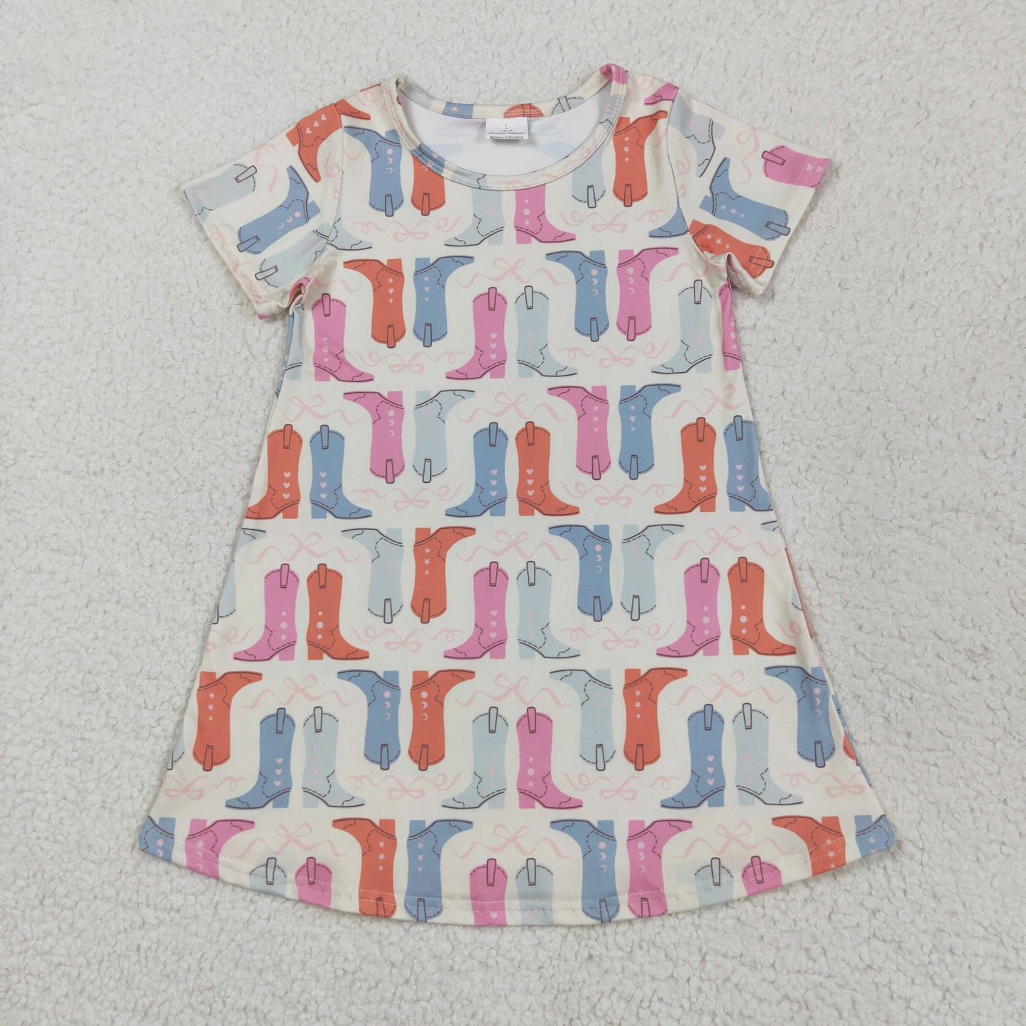 cowgirl boots t-shirt dress kids dresses