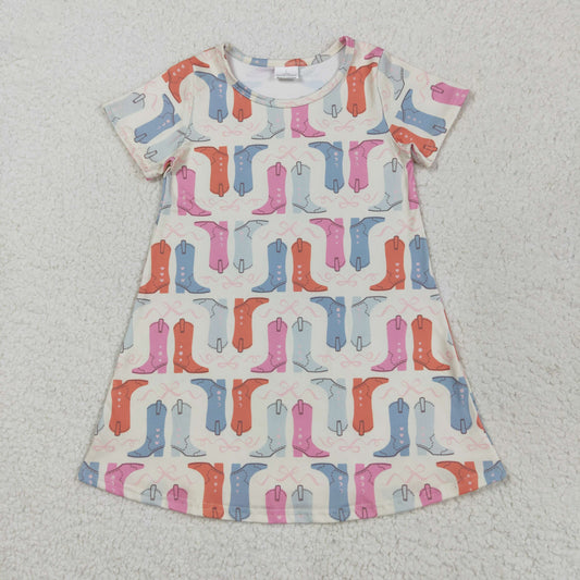 cowgirl boots t-shirt dress kids dresses