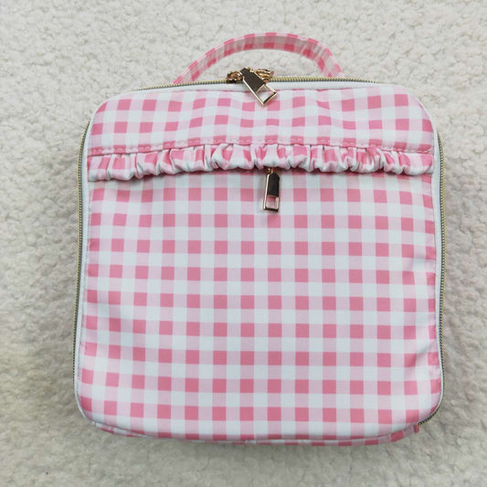 pink gingham meal box