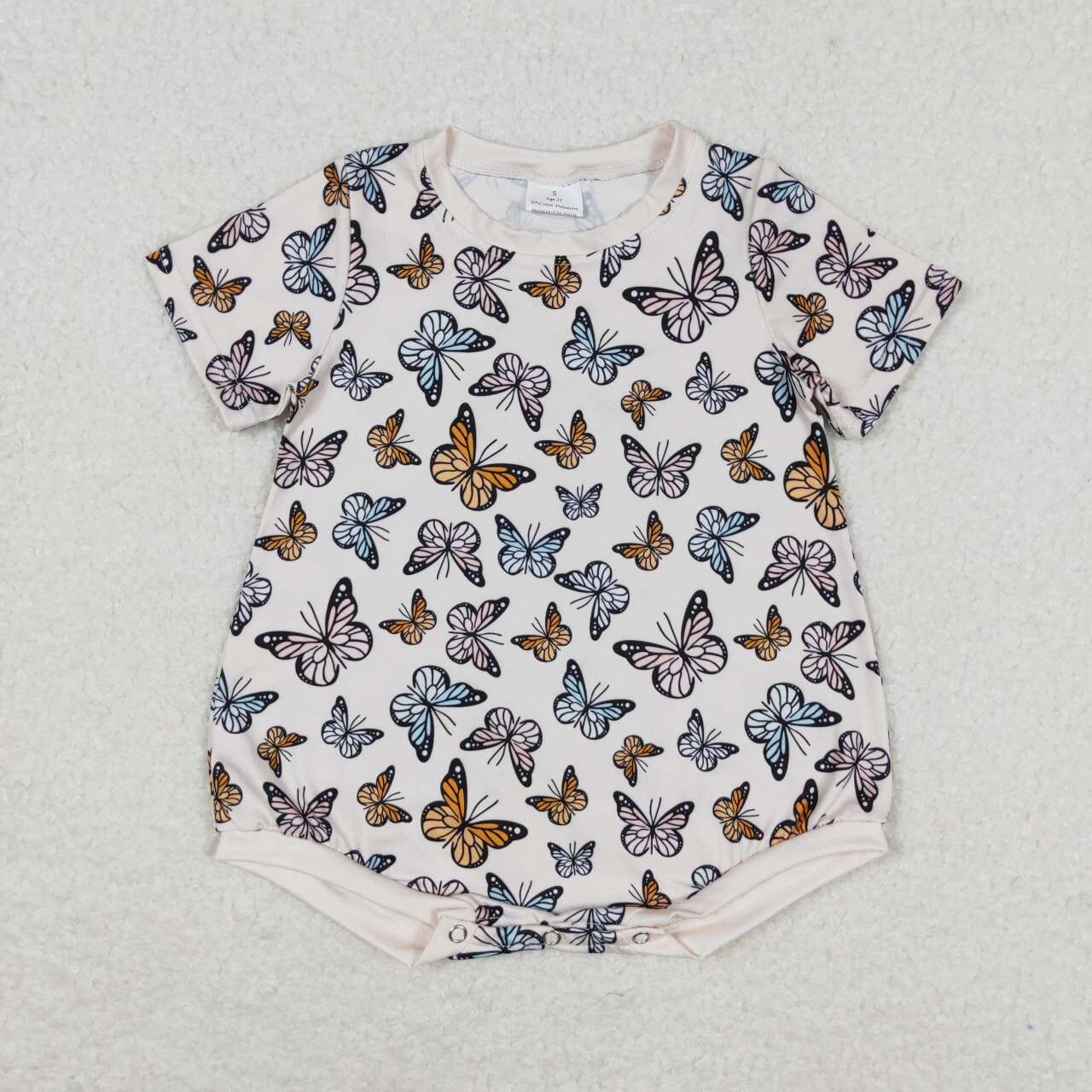 short sleeve butterfly romper baby clothes