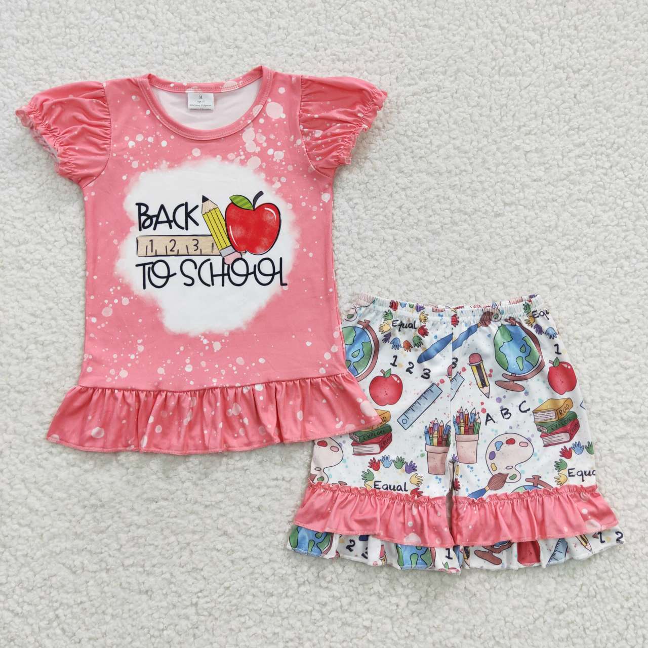 girls back to school outfit shorts set