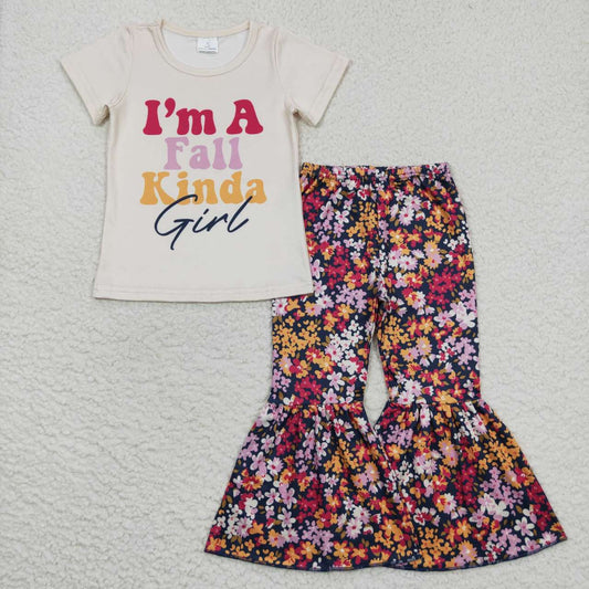 i am a fall kinda girl floral bell bottom boutique outfit