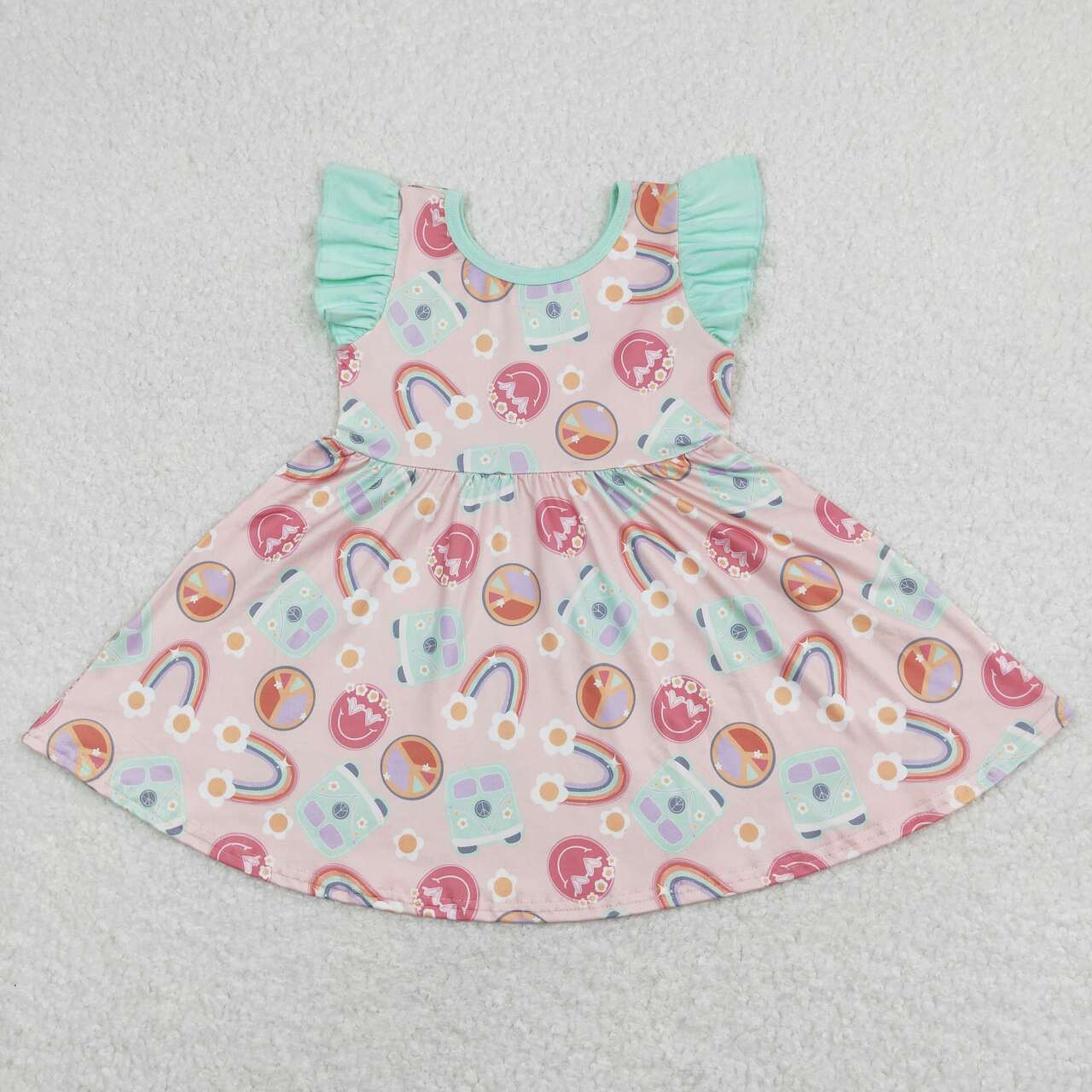 flutter sleeve groovy dress twirl dresses