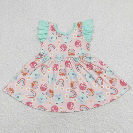 flutter sleeve groovy dress twirl dresses