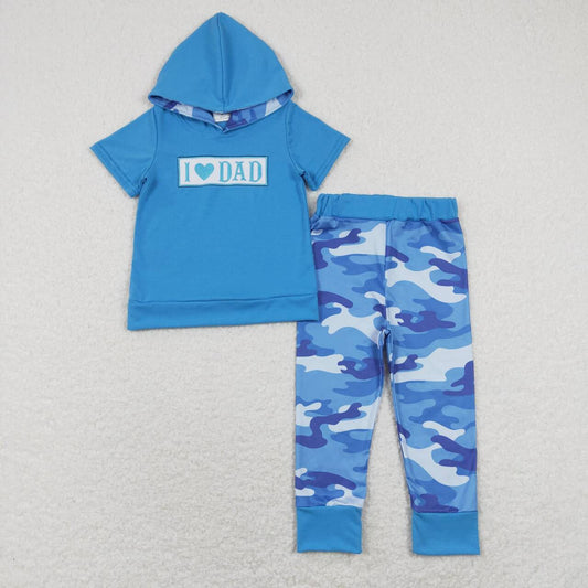 i love dad camo pants blue hoodie outfit