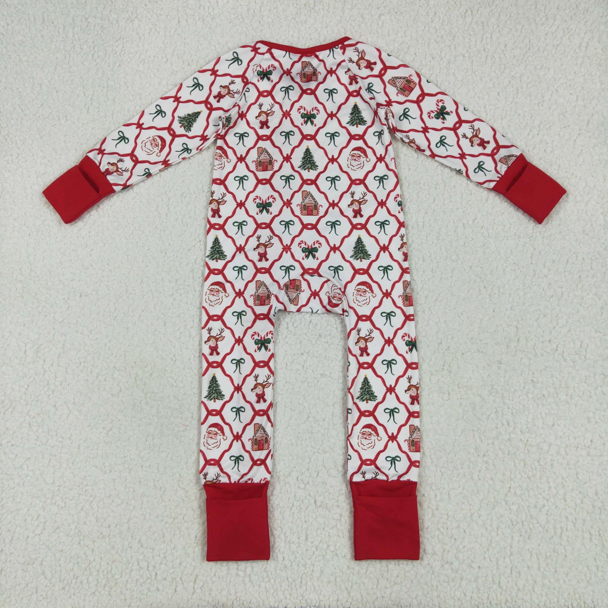 santa tree deer Christmas zip sleeper