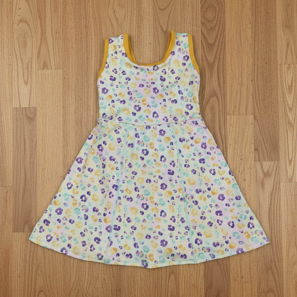 mardi gras leopard athletic dress