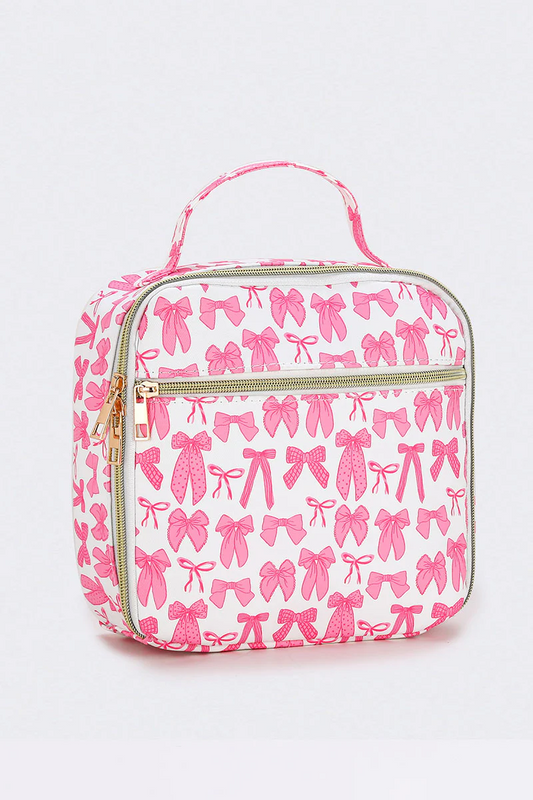 pink bow lunch box