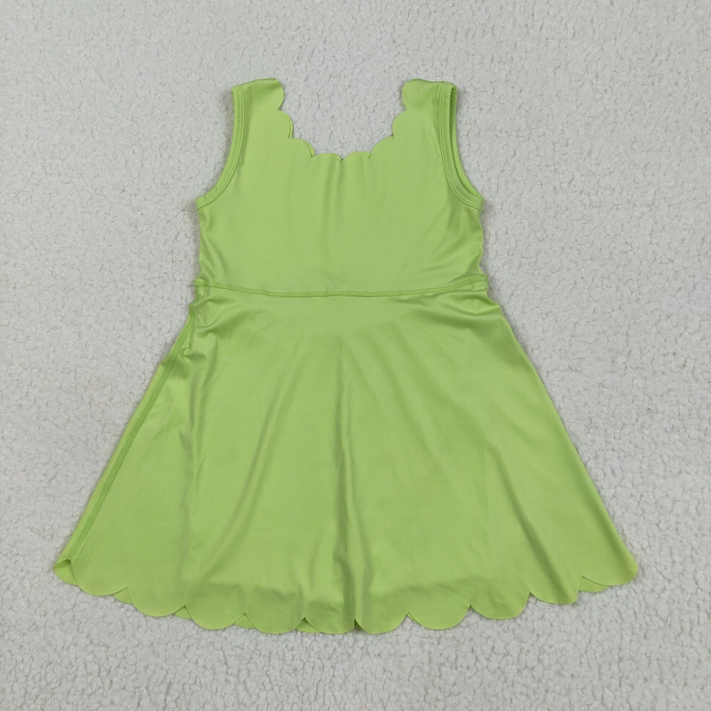 solid green athletic yoga dress