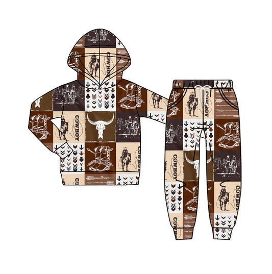 TAT 6-7 weeks MOQ 5 Cowboy Hoodie Set