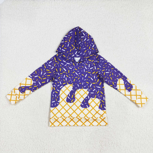 purple sprinkle ice cream hoodies kids clothing