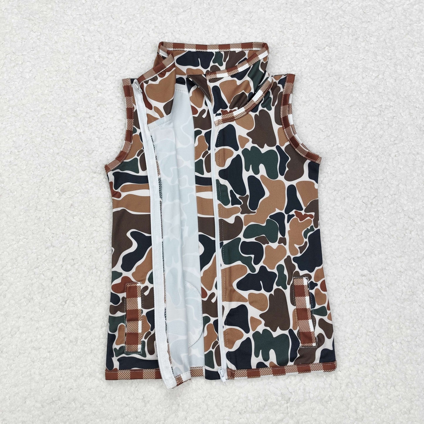 baby boy camo vest with pocket