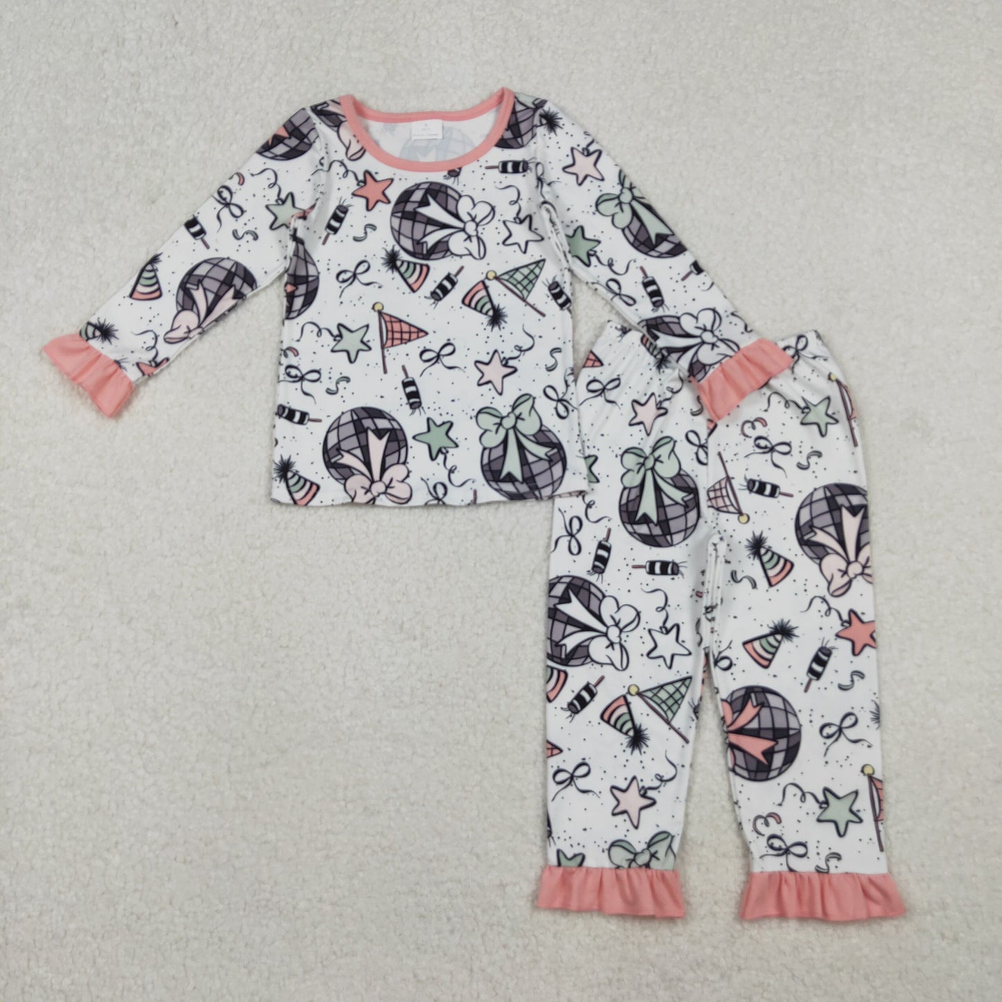 new year's groovy disco girl pajama set