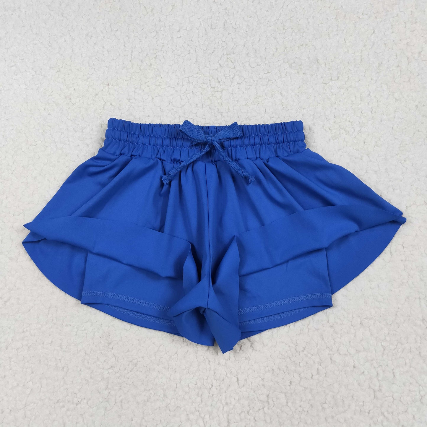 royal blue yoga girls active shorts