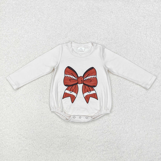 long sleeve football bow print bubble