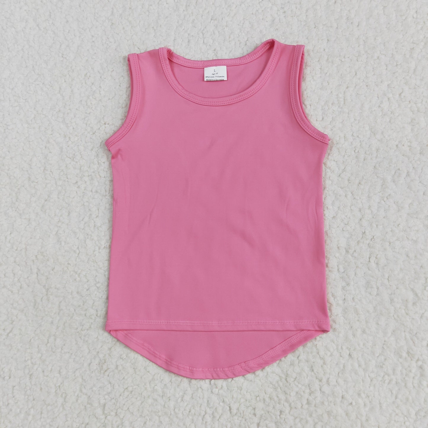 solid pink athletic tank top