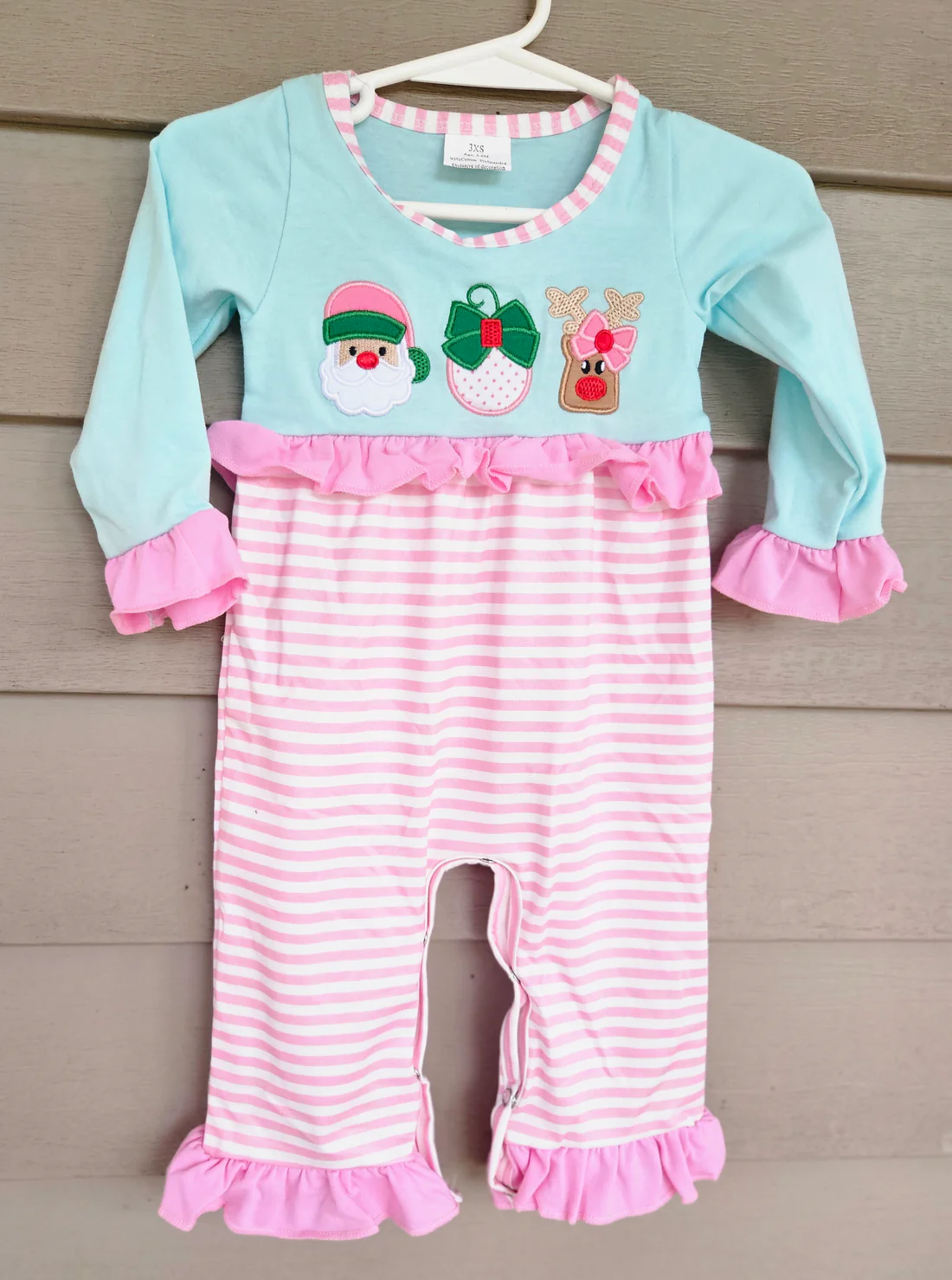 Santa, Ornament, Reindeer Ruffle Jumper