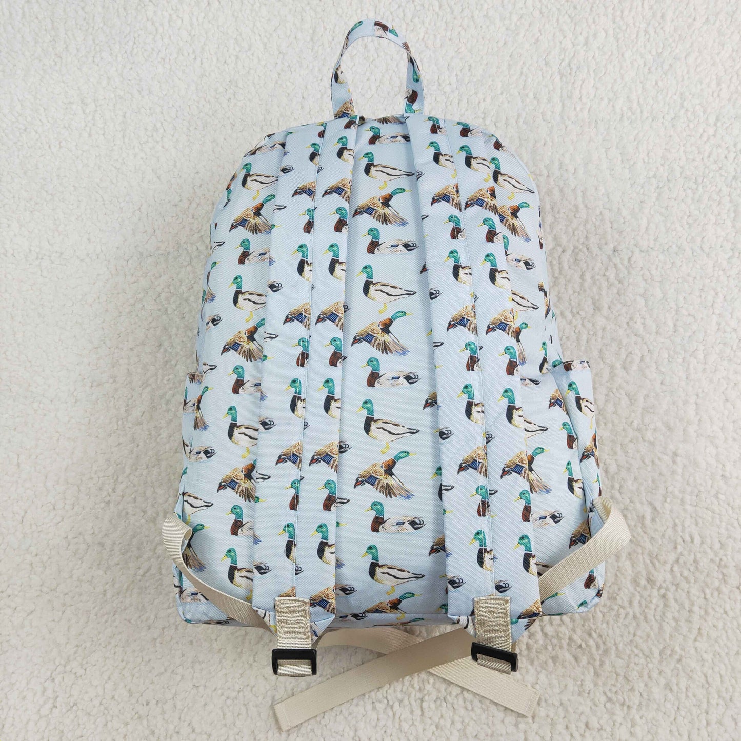 duck print backpack children bags