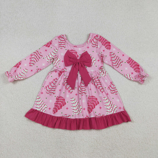 pink christmas tree cake ruffle dress