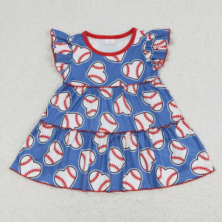 baby girl clothes love baseball top toddler summer tunic top