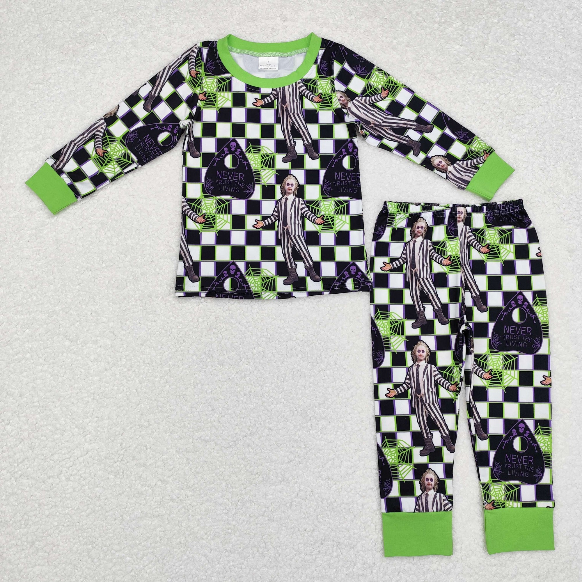 baby boy Halloween beetlejuice pajama set