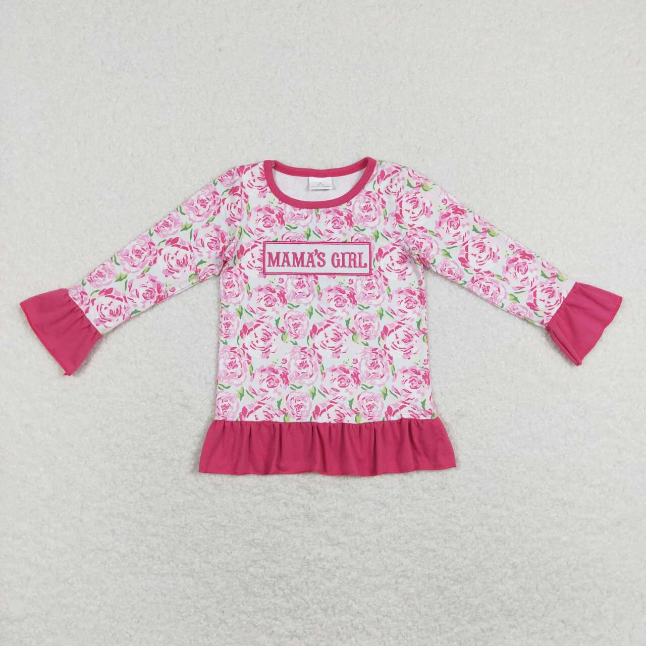 long sleeve rose mama's girl embroidery pullover