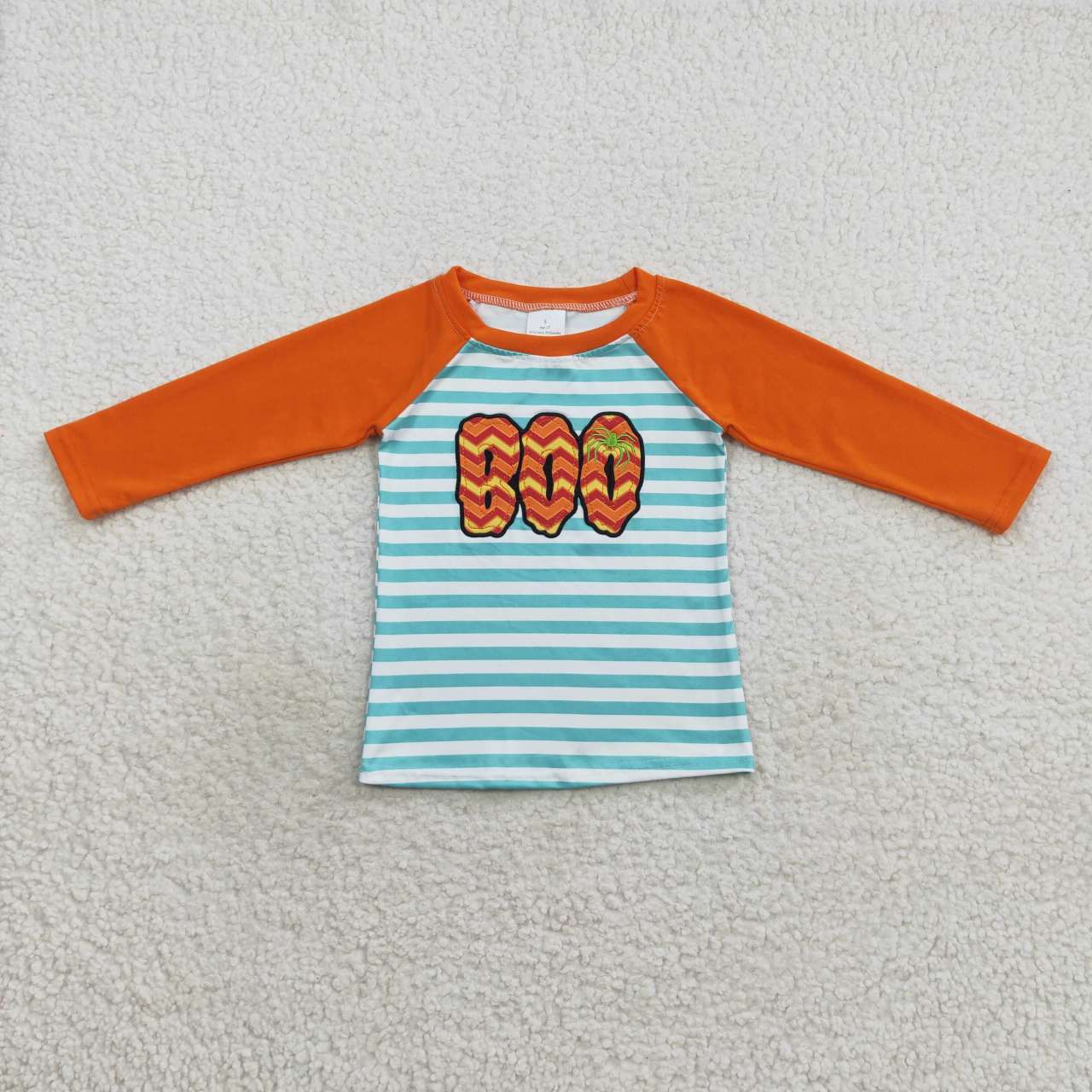 Boys boo embroidery raglan shirt