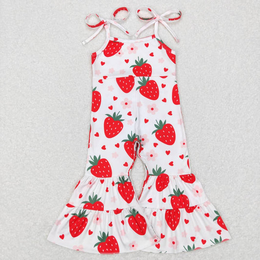 toddler girl strawberry overall