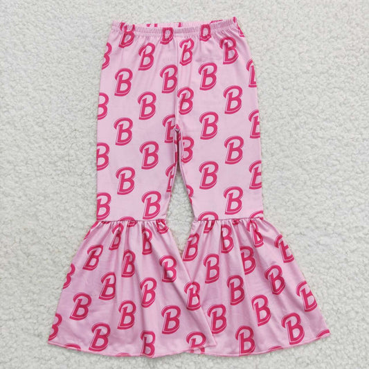 barbie letter bell bottom flare pants