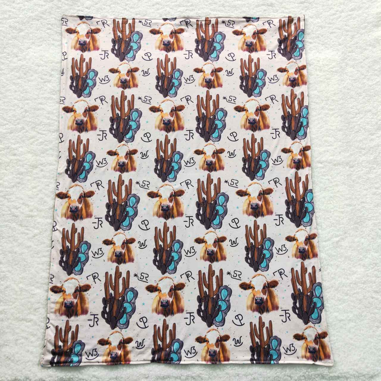 cattle cow print blanket