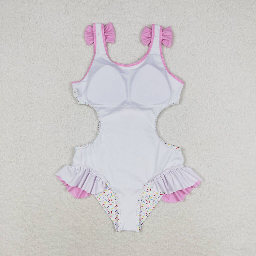 one piece ice-cream girls swimsuit