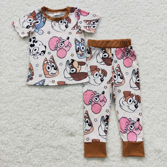 short sleeve dog boys pajama set