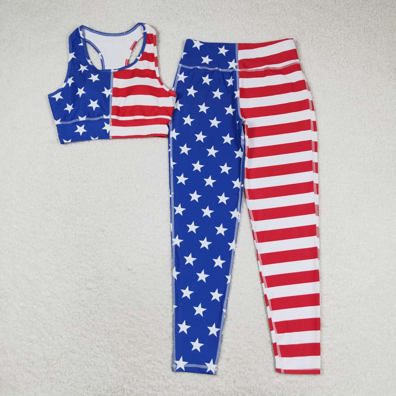 Stars stripe 2 pcs 4th of july adult women yoga clothes