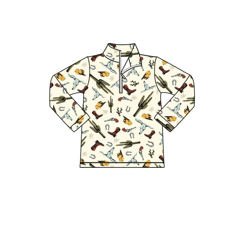 MOQ 8 TAT 6-7 weeks  cowboy zip pullovers