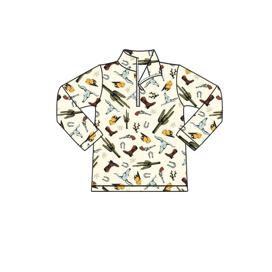 MOQ 8 TAT 6-7 weeks  cowboy zip pullovers