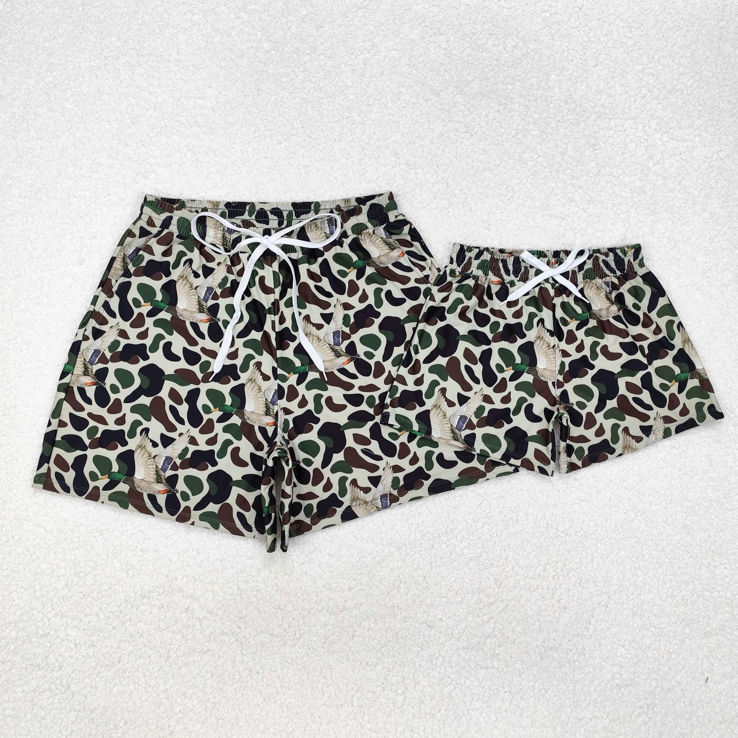 duck on camo trunk boys swimsuit