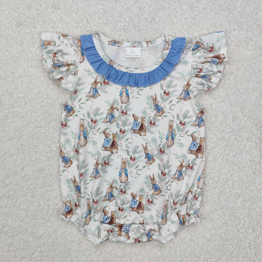 peter rabbit print baby girl easter bubbles