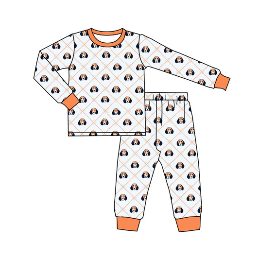 custom order long sleeves dog T kids boy team pajamas