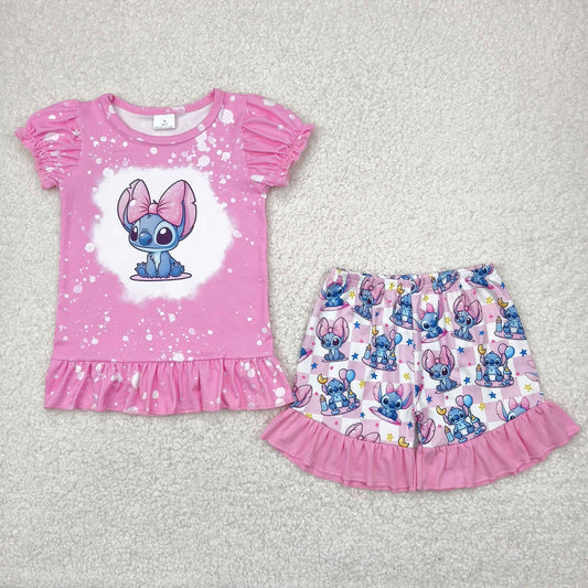 pink lilo shorts set