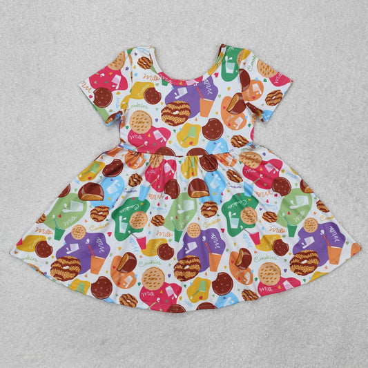 milk cookies short sleeve baby girl dress