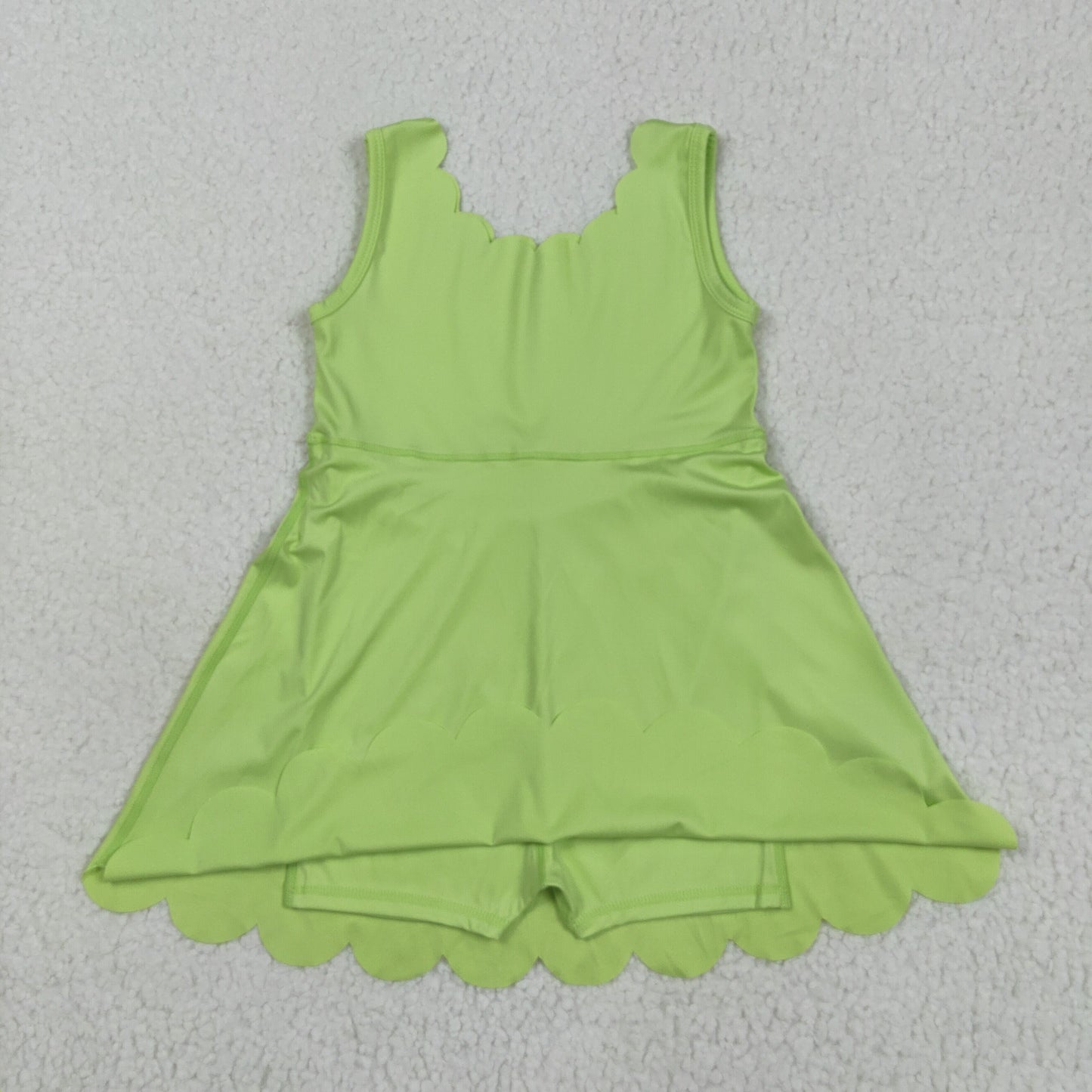 solid green athletic yoga dress