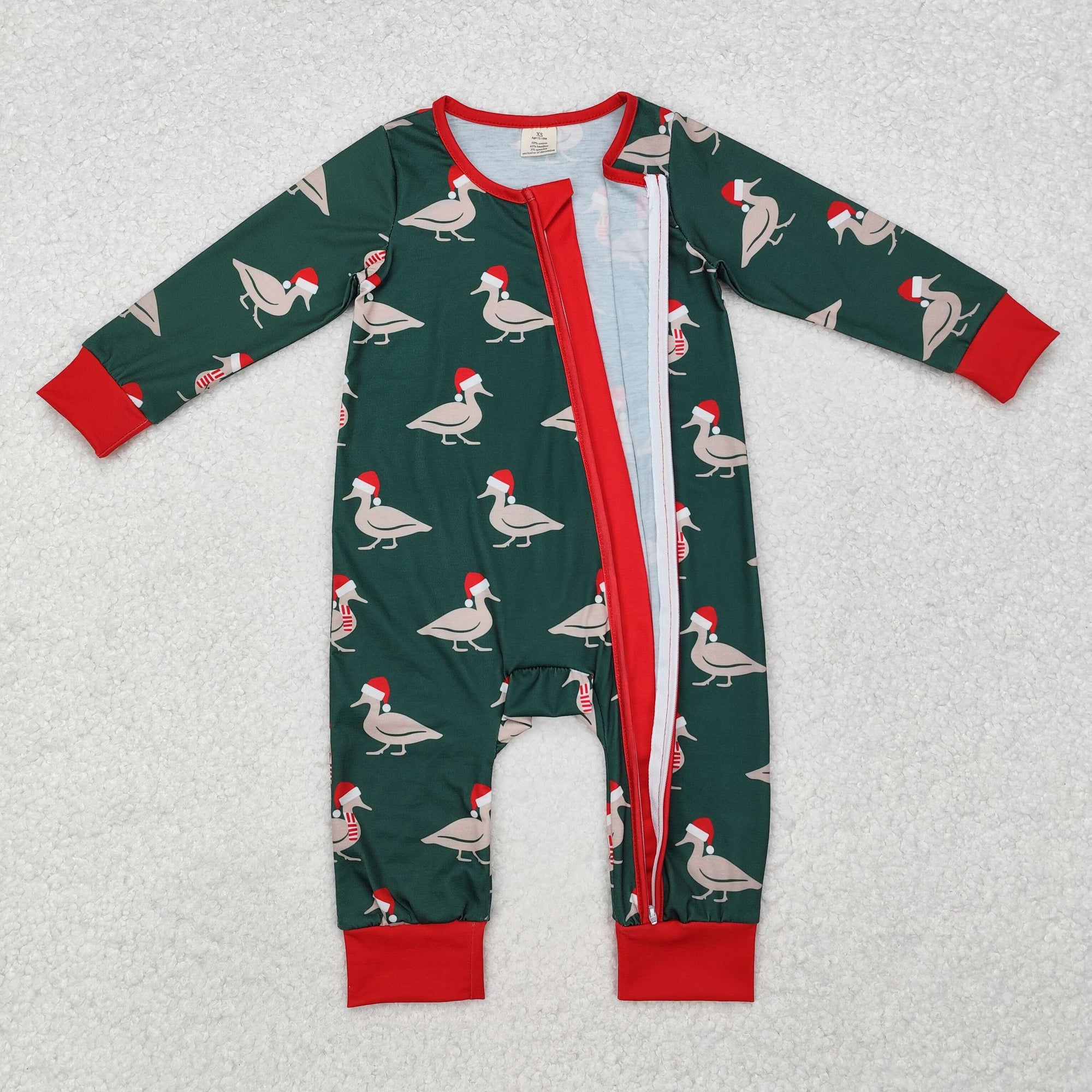santa duck baby bamboo sleeper