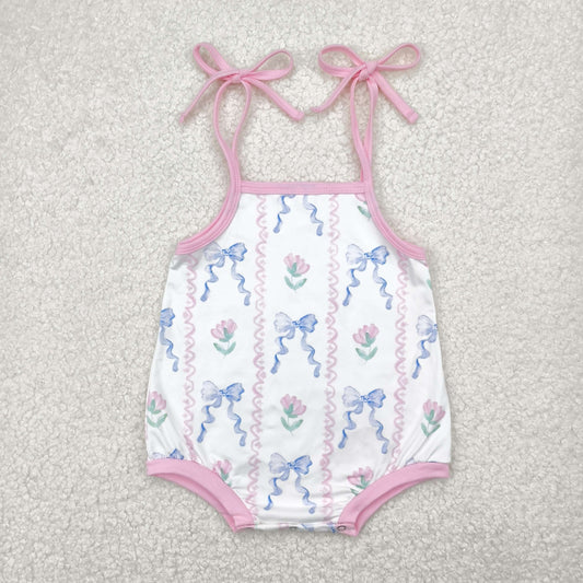 floral bow strap bubble