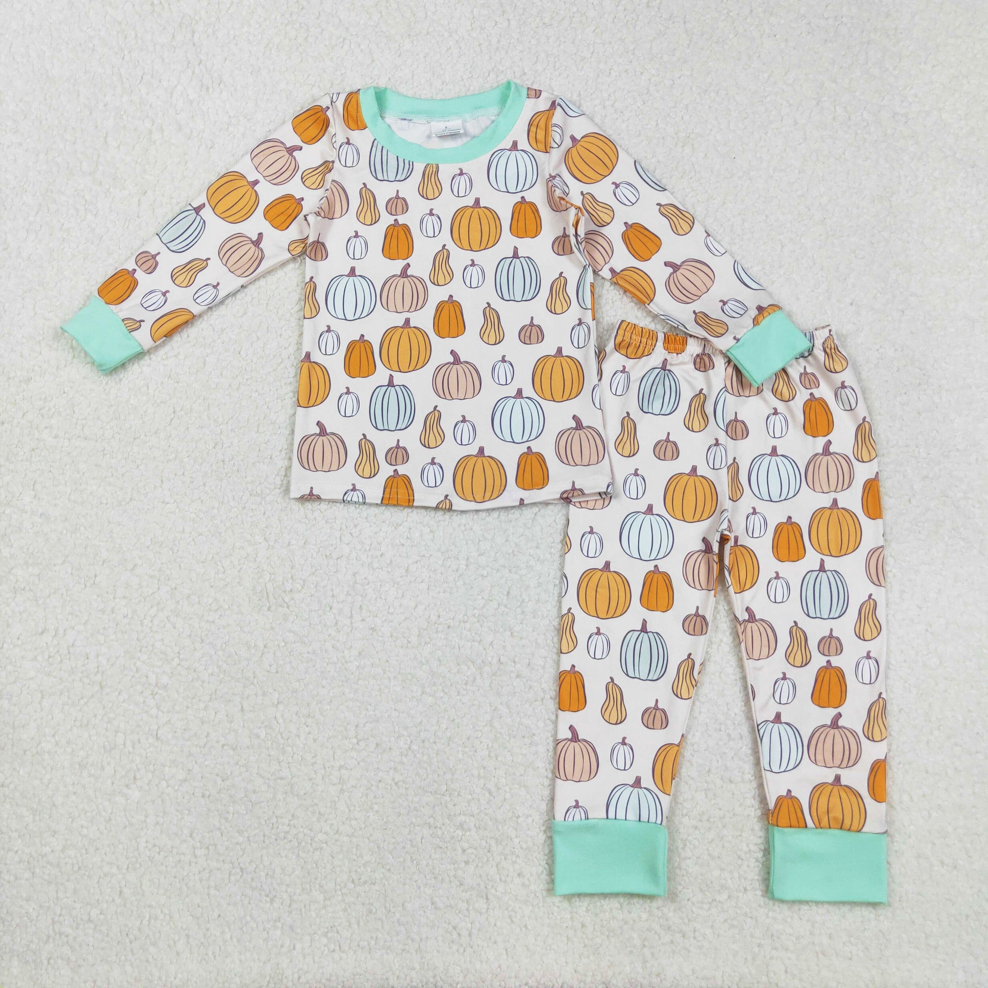 fall pumpkin two pieces boys pajama