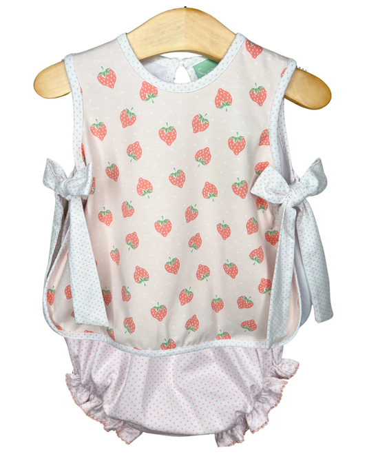 TAT 6-7 weeks MOQ 5 Girls Strawberry Bow Bloomer Set