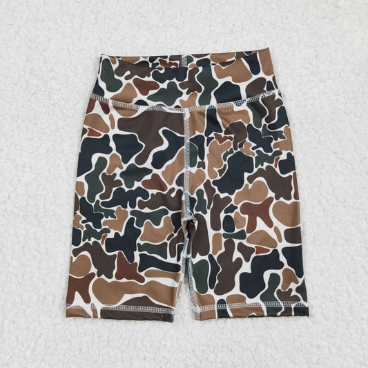 kids camo athletic shorts